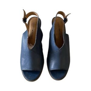 Lucky Brand Dark Blue Open Toe Shoes-size 8m
